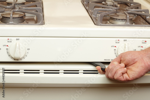 Photo: Turning on Self Cleaning Stove Turning on Self Cleaning Stove