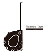 silhouette of a tape measure