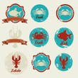 vintage labels seafood
