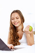 Young woman with notebook