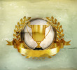 Vector: Golden Emblem old-style vector Golden Emblem old-style vector