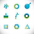 Vector: abstract design elements collection - blue & green abstract design elements collection - blue & green