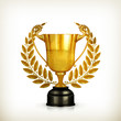 Vector: Golden trophy, old-style vector isolated Golden trophy, old-style vector isolated