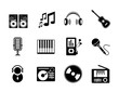 Vector music icons