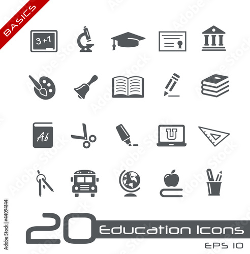 Vector: Education Icons // Basics Education Icons // Basics