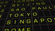 International Airport Timetable Illustration animation