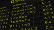 International Airport Timetable Illustration animation