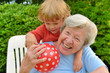 Photo: Granny Playing With Kid 2 Granny Playing With Kid 2