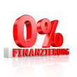 0% Finanzierung - 3D Schriftzug