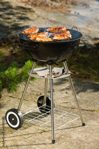 Photo: Grilling chicken Grilling chicken