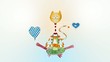 Happy Meditatingin Lotus Position. Seamlessly loop-able.