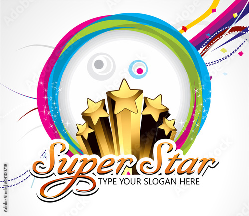 Vector: super star background with cirlcle super star background with cirlcle