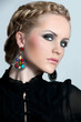 Beautiful woman with evening make-up. Evening hairdress
