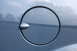 A close up of a petrol cap cover on a modern car.