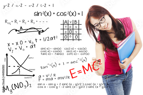 Photo: College Student with formula College Student with formula
