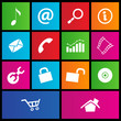 vector illustration of metro style web icons