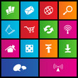 vector illustration of metro style web icons