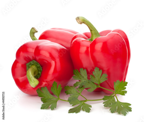 Photo: red pepper isolated on white background red pepper isolated on white background