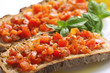Photo: Bruschetta con pomodori- Bruschetta with tomatoes Bruschetta con pomodori- Bruschetta with tomatoes
