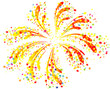 Brightly colorful vector fireworks i