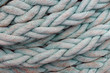 Thick rope on the ship's deck