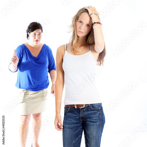 Photo: Mother admonishing her daughter Mother admonishing her daughter