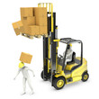 Ilustración: Worker was hit by cardoard falling from lift truck fork Worker was hit by cardoard falling from lift truck fork