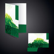 Corporate folder with die cut design