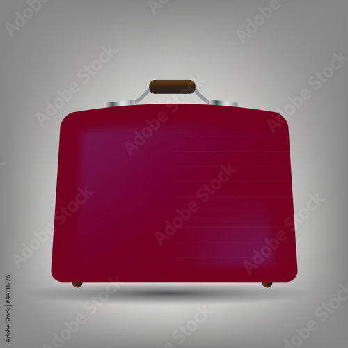 Vector: Blue suitcase icon vector illustration Blue suitcase icon vector illustration