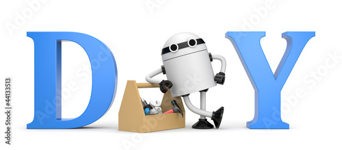 Illustration: DIY metaphor with robot DIY metaphor with robot