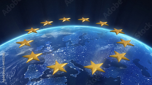 Photo: Night view of Europe Night view of Europe