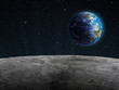 Rising Earth seen from the Moon