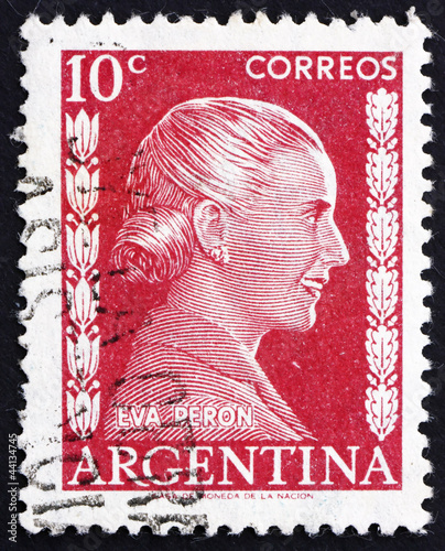 Photo: Postage stamp Argentina 1952 Eva Peron, Evita Postage stamp Argentina 1952 Eva Peron, Evita