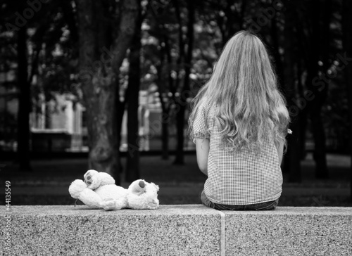 Photo: Sad girl portrait. Sad girl portrait.
