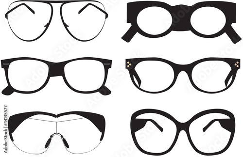 Vector: Collection of black sunglasses icons Collection of black sunglasses icons