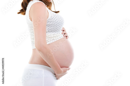 Photo: Pregnant lady side view Pregnant lady side view