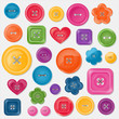 Vector: Set of colored vector buttons Set of colored vector buttons