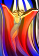 beautiful woman dancing with man