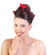 Shy Christmas Lady
