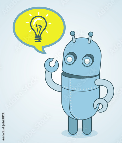 Vector: Vector cute robot - idea concept Vector cute robot - idea concept