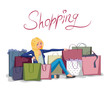 Woman with shopping bags