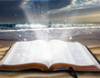 Bible at beach