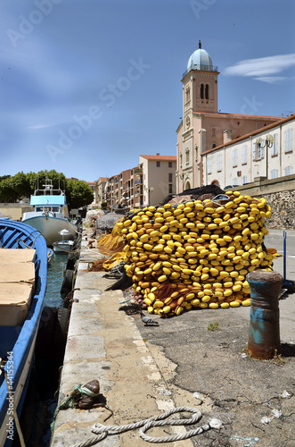 Photo: Port and church of Port-Vendres in France Port and church of Port-Vendres in France