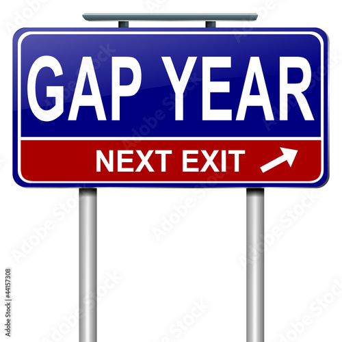 Illustration: Gap year concept. Gap year concept.
