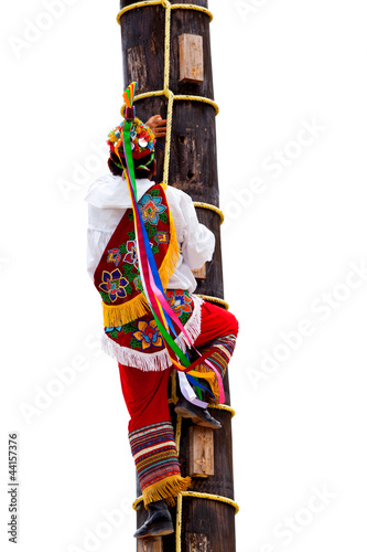 Photo: Traditional Mayan Flyer Man Climbing a Tree Traditional Mayan Flyer Man Climbing a Tree