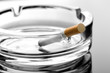 Cigarette on ashtray