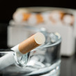 Cigarette on ashtray