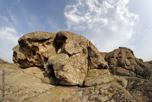 Photo: Rock erosion. Weathered. Geological formations Rock erosion. Weathered. Geological formations