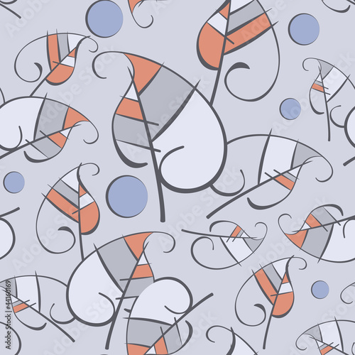 Вектор: leaves retro ornament seamless pattern leaves retro ornament seamless pattern
