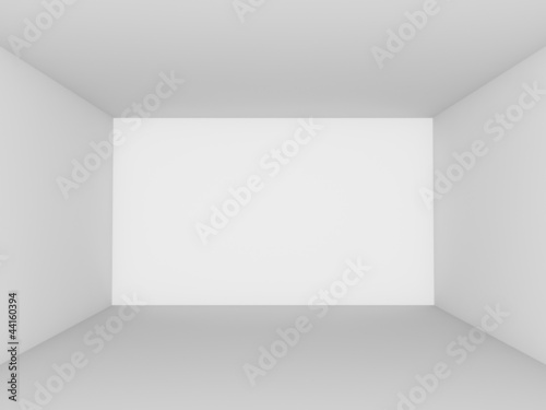 Illustration: Empty white room perspective view. Empty white room perspective view.